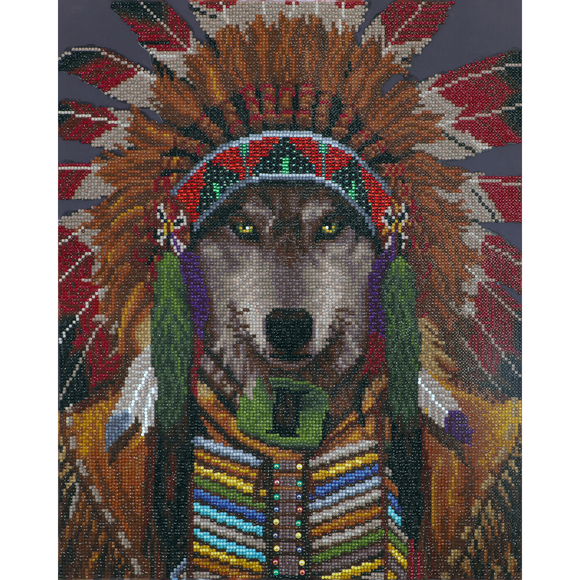 Diamond Dotz - Diamond Painting Kit - Wolf Spirit Chief