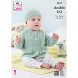 King Cole Pattern Baby Cardigans, Blanket and Hat knitted in Little Lamb DK 6547