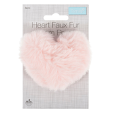 Trimits Pom Pom Faux Fur Heart 9cm - Choose Colour