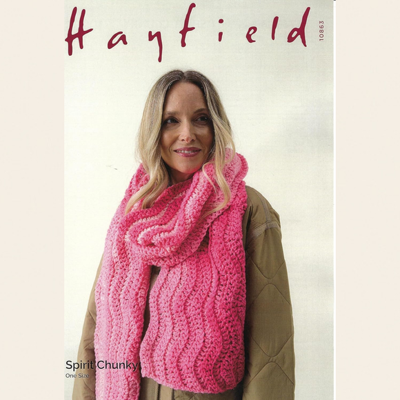 Sirdar Leaflet 10863 - F257 Wavy Crochet Scarf