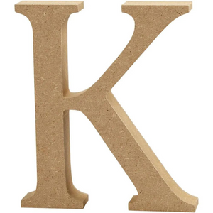 Creativ MDF Letters 13 cm Tall, Thickness 2 cm, Alphabet/Numbers 