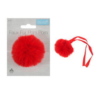 Trimits Pom Pom: Faux Fur: Medium: 6cm - All Colours 