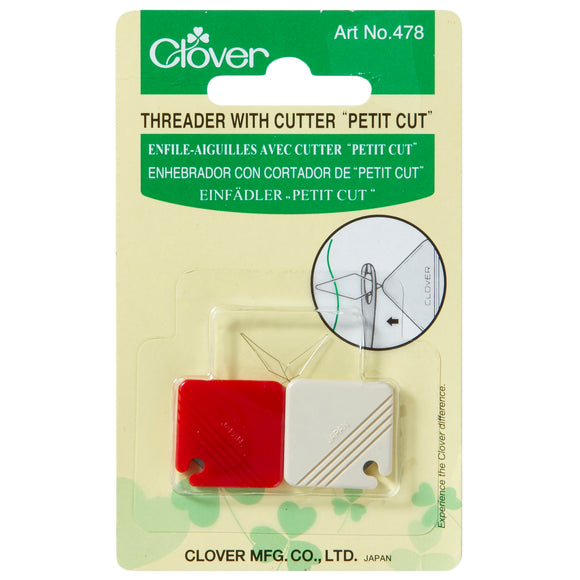 Clover Needle Threader - with Cutter: Petit Cut