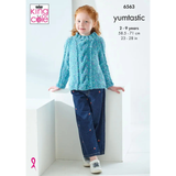 King Cole Pattern Girls Sweaters knitted in Yumtastic 6563