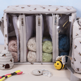 HobbyGift Knitting Bag with Yarn Storage: Bee