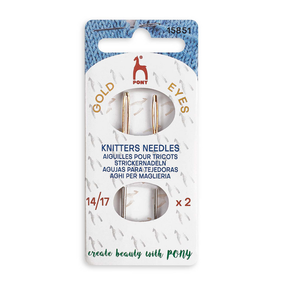 Pony Hand Sewing Needles: Knitters: Gold Eye