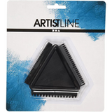 Creativ Rubber Texture Combs, black, size 9 cm, 1 pc