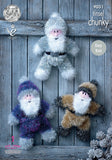 King Cole Knitting Patterns - Tinsel Chunky - All Designs - Toys Christmas