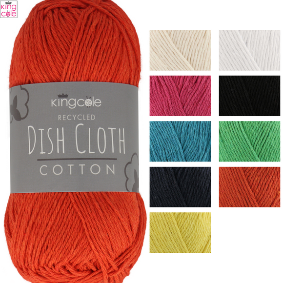 King Cole BV Recycled Dishcloth 100g - All Colours