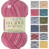 King Cole Island Beaches DK Knitting Yarn Wool 100g - All Colours