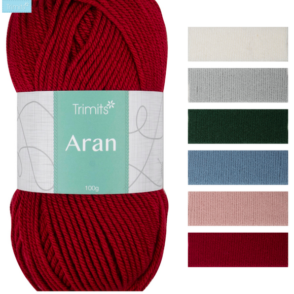 Trimits Knitting Yarn Aran 100g - All Shades