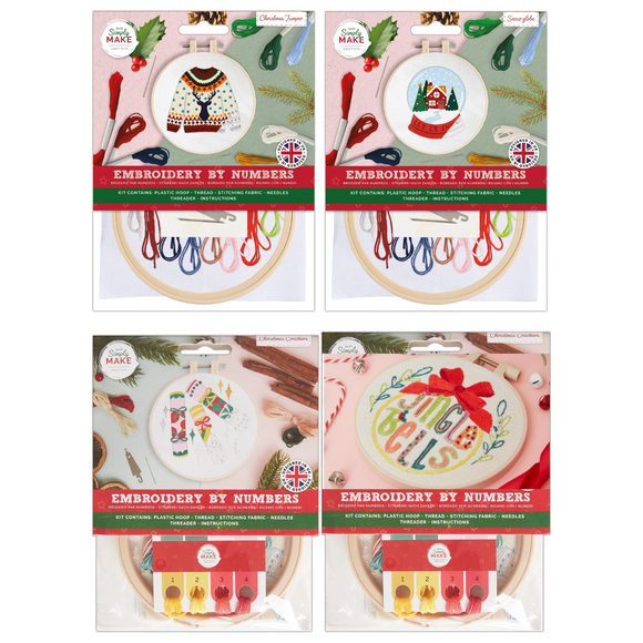 Simply Make - Embroidery By Numbers - Christmas
