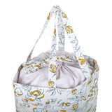 HobbyGift Craft Bag (M): Drawstring: Spring Floral