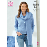 King Cole Pattern Ladies Scardigans knitted in Orchard DK 6501