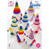 King Cole Pattern Gonks knitted in Toastie 9213