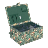 HobbyGift Medium Sewing Box - Morris Green Floral