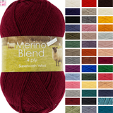 King Cole Merino Blend 4-Ply 50g - All Colours