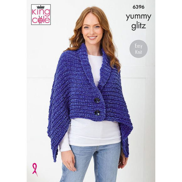 King Cole Pattern Ladies Accessories knitted in Yummy Glitz 6396