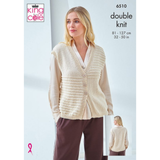 King Cole Pattern Ladies Slipover and Waistcoat knitted in Simply Denim DK 6510
