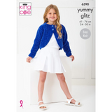 King Cole Pattern Girls Boleros Knitted in Yummy Glitz 6390