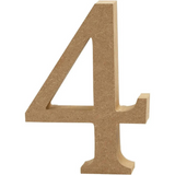 Creativ MDF Letters 13 cm Tall, Thickness 2 cm, Alphabet/Numbers 