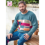 King Cole Pattern Men's Sweaters knitted in Eternity DK 6457