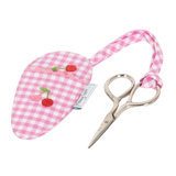 HobbyGift Scissors In Case: Embroidered Cherries