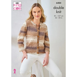 King Cole Pattern Ladies Top and Cardigan knitting in Beaches DK 6484