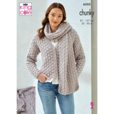 King Cole Pattern Ladies Scardigans knitted in Dalesway Chunky 6503