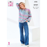 King Cole Pattern Ladies Jacket and Sweater knitted in Crescendo Aran 6506