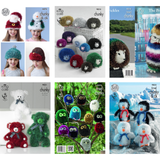 King Cole Knitting Patterns - Tinsel Chunky - All Designs - Toys Christmas