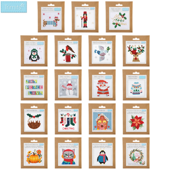 Trimits Counted Cross Stitch Kit Xmas -19 Designs