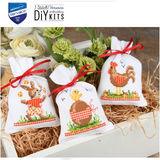 Vervaco Counted Cross Stitch Kit: Gift Bags: Easter Animals: Set of 3