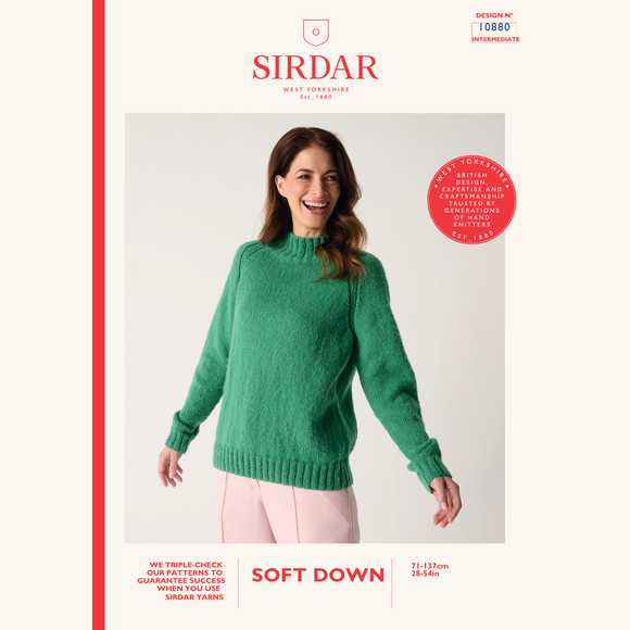 Sirdar Leaflet 10880 - F263 Fuzzy Raglan Sweater