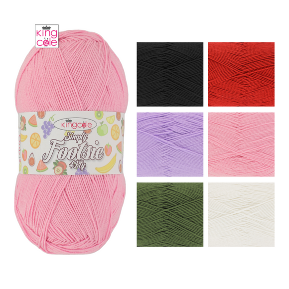 King Cole Simply Footsie 4Ply - All Colours