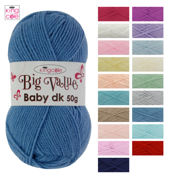 King Cole Big Value Baby DK 50g - All Colours