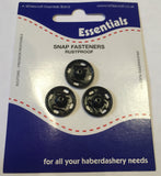Snap Fasteners Poppers Press Studs Metal Plastic Small Medium Large Black Silver