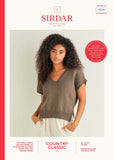 Sirdar V-Neck Stepped Hem Top in Country Classic 4 Ply (leaflet) 10241