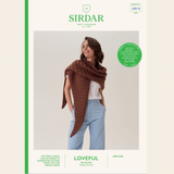 Sirdar Loveful Bio Blend DK Pattern – 10919 Clam Shell Ribbed Shawl
