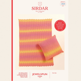 Sirdar Jewelspun Ombre Aran Knitting Pattern – 10929 Blanket & Cushion