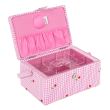 HobbyGift Medium Sewing Box - Embroidered Cherries