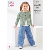King Cole Pattern Girls Cardigan and Sweater knitted in Cherished DK 6519