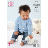 King Cole Pattern baby Cardigans knitted in Little Lamb DK 6542