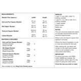 King Cole Pattern Babies Blankets Knitted in Comfort Chunky 3393