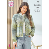 King Cole Pattern Ladies Cardigan and Waistcoat knitted in Cottagespun DK 6496