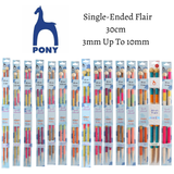 Pony Knitting Pins: Single-Ended: Hand Coloured: Flair: 30cm