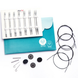 KnitPro Interchangeable Circular Knitting Needle Tips Deluxe Sets, 3.50-8.00mm
