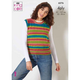 King Cole Pattern Sweater and Slipover knitted in Rebel 4Ply 6276