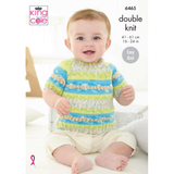 King Cole Pattern Kids Cardigan and Sweater knitted in Fjord Baby DK 6465