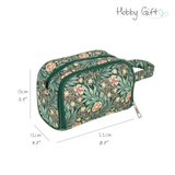 HobbyGift Morris Green Floral Crochet Bag with Pocket